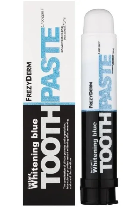 FREZYDERM TOOTHPASTE instant Whitening blue